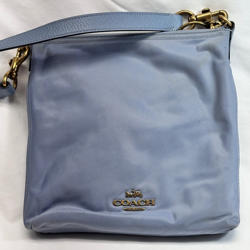Coach Colorblock Nylon & Leather Turnlock Crossbody Bag A2022-3170 - Picture 4 of 8